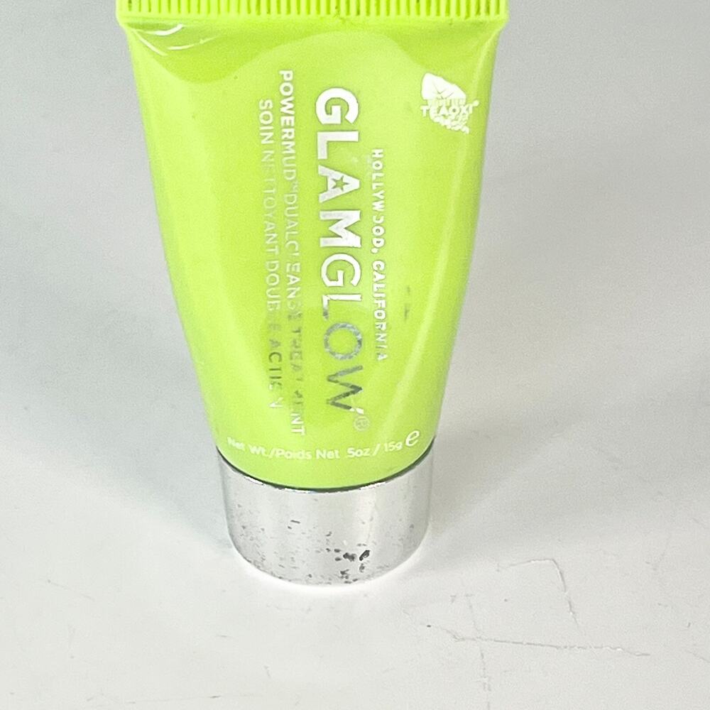GlamGlow PowerMud DualCleanse Cleanser Face Wash Detoxify Travel .5 oz 15g New